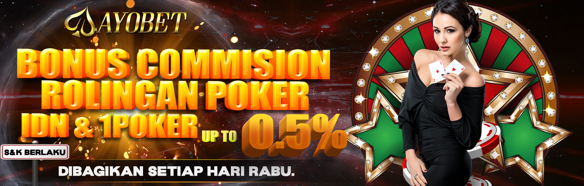 AYOBET BONUS COMMISSION IDN POKER DAN 1POKER 0.5%