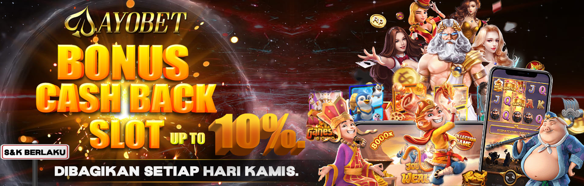 BONUS CASHBACK SLOT UP TO 10%